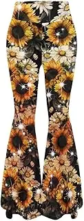 [TODIYADDU] Womens Plus Size Yoga Pants Comfy Workout Leggings for Women Tummy Control High Waisted Butt Lifting Bootcut Pants