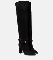 [Gianvito Rossi] Gianvito Rossi Suede over-the-knee boots AU 9 black
