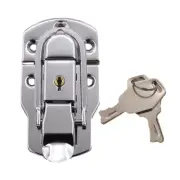 Secure Metal Latch Hasp Buckle Lock with 2 Keys for Cabinets Lockers Boxes