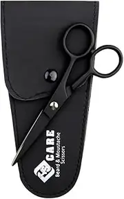 YSCARE Beard & Moustache Scissors for Men Precision Grooming Scissors for Hair Cutting Hairdressing Nose Hair Trimming Stainless Steel (4.5")
