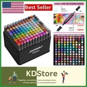 Professional 120 Colors Alcohol Markers with Chisel & Fine Tips for Artists