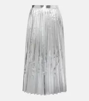 [Junya Watanabe] Junya Watanabe Pleated metallic-effect midi skirt AU 8 silver