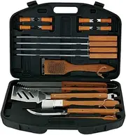 Mr. Bar-B-Q Deluxe BBQ Tool Set | All in One BBQ Tool Set | Premium Hard-Shell Case | Contains 18 Stainless Steel BBQ Grilling Tools | BBQ Tools Set for Men