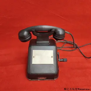 紅色文化老物件戰地電話手搖電話石懷舊收藏博物館裝飾道具擺件