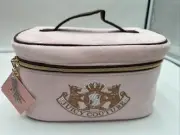 JUICY COUTURE Makeup Bag - Travel Cosmetic Train Case - Pink Velour New With Tag