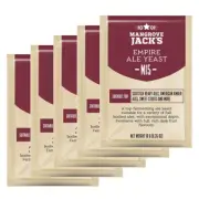 5 x Mangrove Jack's M15 Craft Series Empire Ale Beer Yeast 10g Home Brew Sachet