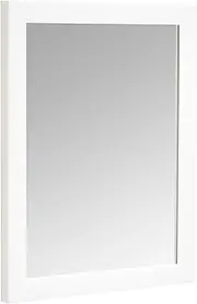 Amazon Basics Rectangular Wall Mount Mirror 41 x 51 cm, Standard Trim, White