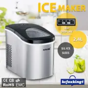 Maxkon 2.4L Automatic Ice Maker Machine Portable Fast Snow Cube Stainless Steel