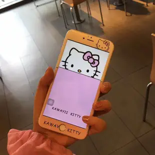 新款hello kitty卡通浮雕 iphone 6保護貼 6S手機殼 滿版鋼化玻璃膜 iphone 7 plus保護殼