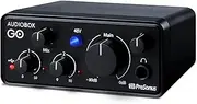 PreSonus AudioBox GO | USB-C Audio Interface for music production with Studio One DAW Recording Software, Music Tutorials, Sound Samples and Virtual Instruments, Black