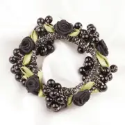 Cuttiee #1115 Handmade Beaded Elastic Hairband Ponytail Holder Bracelet Unique