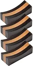 4pcs Chopstick Rest Wooden Spoon Holder Multifunctional Chopsticks Rest Spoon Stand Cutlery Organizer Wooden Chopsticks Stand Dining Table Cutlery Rest Kitchen Accessory Spoon Rack (Black, 4.6*1.9CM)
