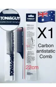 TONI&GUY Hairdressing 22cm Fine-tooth Metal Pin Hair Style Rat Tail Comb: