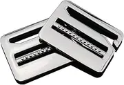 HSCGIN Ladder Lock Buckle 2PCS Gun Color Strong Metal Tri-Glide Tension Locks Slide Buckles Webbing Release Buckle Adjustable Backpack Strap Adjuster, Chrome