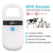 Handheld 134.2KHz 125kHz Animal Reader Pet Cat Dog Microchip Scanner Glass Chip