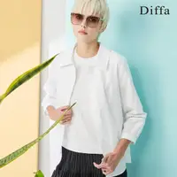 在飛比找momo購物網優惠-【Diffa】質感迷彩織紋襯衫-女