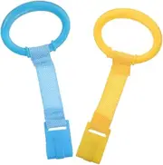 Beatifufu Toddler Bed Hanging Rings Baby Bed Stand up Rings 4pcs Set Non Design for Pulling Walking Exercise
