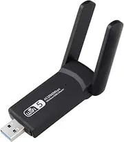 Wireless USB WiFi Adapter 1300Mbps LAN USB Ethernet 2.4G 5G Dual Band WiFi Network Card WiFi Dongle Black