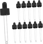PACKOVE 12Pcs Essential Oil Glass Dropper Leak Eye Dropper with Ball Portable Dispenser for Oils Liquids and Crafts Glass Pipette for Easy Observation