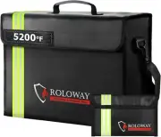 Spacious Fireproof Waterproof Bag with Reflective Strip - 17 x 12 x 5.8 in