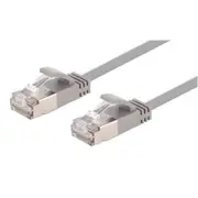 Dynamix PLSSGY-C6A-1 Cat6A RJ45 Patch Lead - 1m - Grey S/FTP - Shielded - 10G - 34AWG - Ultra-Slim - Gold Plated - PoE 802.3af [PLSSGY-C6A-1]