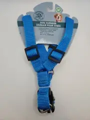 Dog Harness Size M Medium Plain Blue GKC Adjustable Dogs Chest 18-24 In.