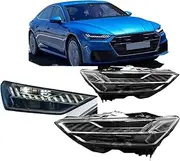 Car Lights Compatible With Audi A7 OEM Headlight 2019-2024 Head Lamps LED Matrix Headlights 4K8941035F 4K8941036F 4K8941085C 4K8941086C(Silver,Laser)