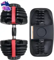 Dumbbell, 24Kg Dial Adjustable Dumbbells Set Weight Plates Hand Weights Home Gym