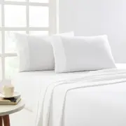 Park Avenue 175 GSM Egyptian Cotton Flannelette Sheet Set Snowy