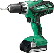 [HIKOKI] DV18DA Cordless Hammer Drill (18 V, Li-Ion, 50 Nm Fixed Torque, Hammer Drill Function, 2-Speed Gearbox, 13 mm Single Sleeve Keyless Chuck, LED, in Transport Case)
