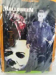 2009 Halloween Michael Myers Jumpsuit, Blood, Mask & Knife Costume Men's L 40-42