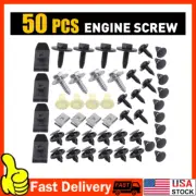 50PC Under Engine Cover Clips Underbody Mudguard Shield Screw For Toyota Lexus D