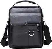 [Generic] Mens Shoulder Bag Leather,PU Leather Adjustable Strap Chest Pack - Large Capacity Lightweight Tote Pouch With Adjustable Strap For Hiking Travel