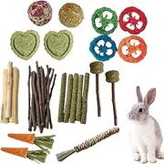 Rabbit Wood Toys,Small Animal Molar Toy Wood Treats - Bite Resistant Chew Treats Supplies Small Pets Cage Habitat Accessories