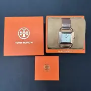 NWT Tory Burch Phipps Rose Gold Stainless Steel Watch TBW7251 Logo
