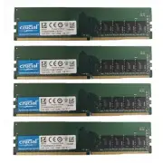 Crucial 4x 16GB 1RX8 PC4-2400T DDR4 19200MHz 288Pin UDIMM Desktop Memory RAM"