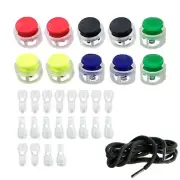 5 Pairs Shoelace Lock Buckle Cord Toggle Spring-Loaded Fastener Footwear