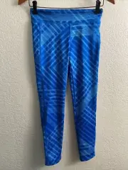 NWT Old Navy Active Sz 10-12 L Girls Go Dry Blue Leggings 10 12 Mid Rise T59