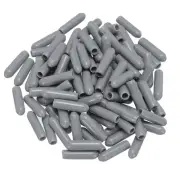 100pcs Rubber End Caps 3mm(1/8") Bolt Cap Cover Screw Thread Protectors Grey
