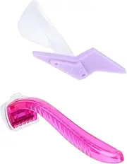 CRILSTYLEO Ladies Hair Removal Device Bikini Trimmer Women's Hair Shaver Privates Hair Shaver Soft Silicone Shaver Tool Random Color for Shower Use