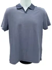 $99 Robert Barakett Men’s Farnsworth SS Open Collar - Navy - Medium - New
