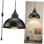 Plug in Pendant Light, 15FT Hanging Lights with Plug in Cord, On/Off Switch,