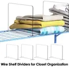 2/4/6Pcs Closets Shelf Acrylic Shelf Dividers Multifunction Closet Storage