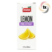 1x Packs Badia Lemon Flavor Pure Baking Extract | 2oz | Kosher & MSG Free