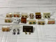 Vintage Lot of 15 Post & Dangle Pierced Earings 80s New On Card Bag # 2