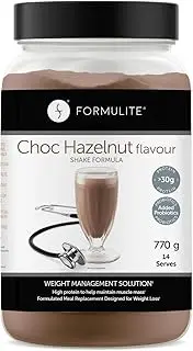Formulite Protein Shake Tub 770g, High Protein Low Sugar Meal Replacement Shake Powder for Men and Women. VLCD (Very Low Calorie Diet) Shakes. May Help with Weight Loss (Choc Hazelnut)