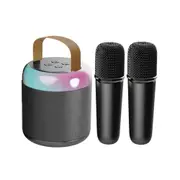 Portable Mini Karaoke Machine with 2 Wireless Microphones