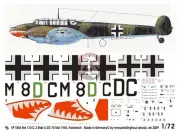 Peddinghaus 1/72 Messerschmitt Bf 110 C-3 Markings Stab II./ZG 76 France 1856