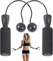 Wireless Jump Rope | Cordless Skipping Rope Weighted - 360 Degree Rotating Ball Portable Fitness Equipment, Workout Stuff for Men Women Kids Indoor Outdoor Exercise