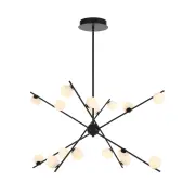 Captiva Contemporary Pendant Hanging Lamp Light Metal Glass Black Opal Matt Sand